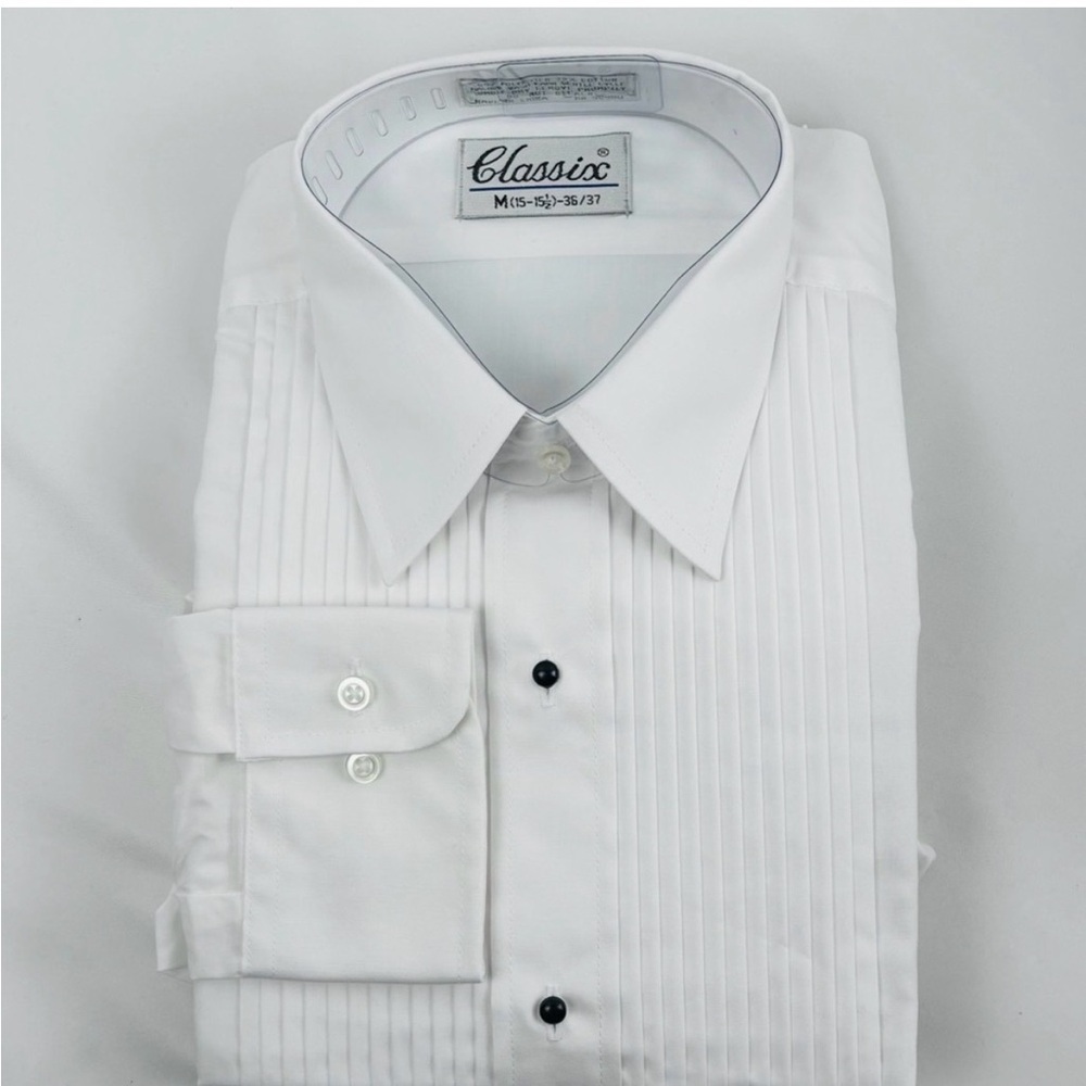 Classix Tuxedo Shirt Size Medium 15.5” Neck 36/37 Sleeve